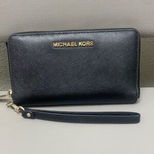 Michael Kors Wristlet with Gold Accents
